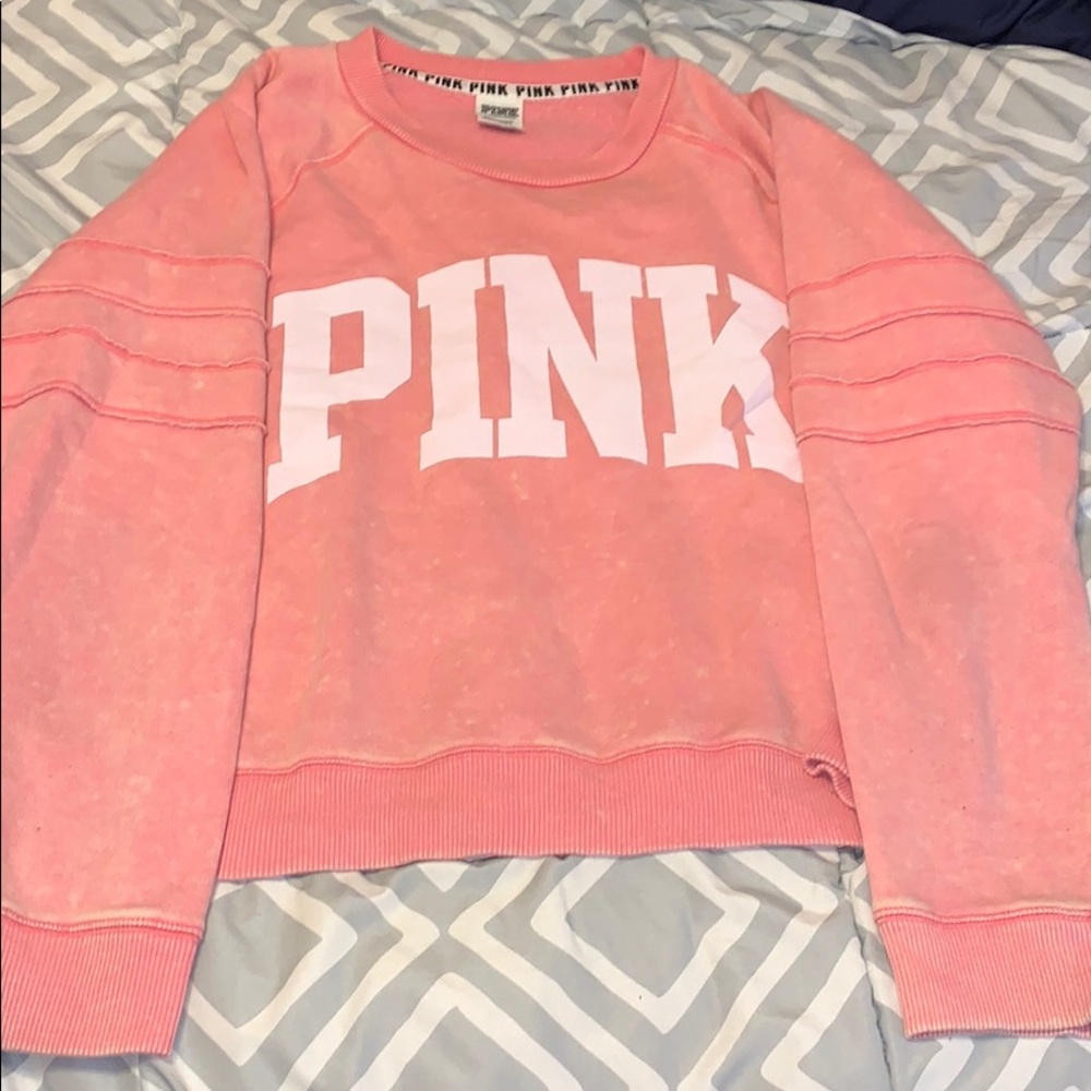 PINK “distressed look” sweater